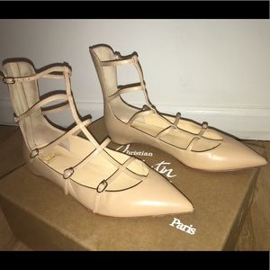 Christian Louboutin- Beige Leather Gladiator